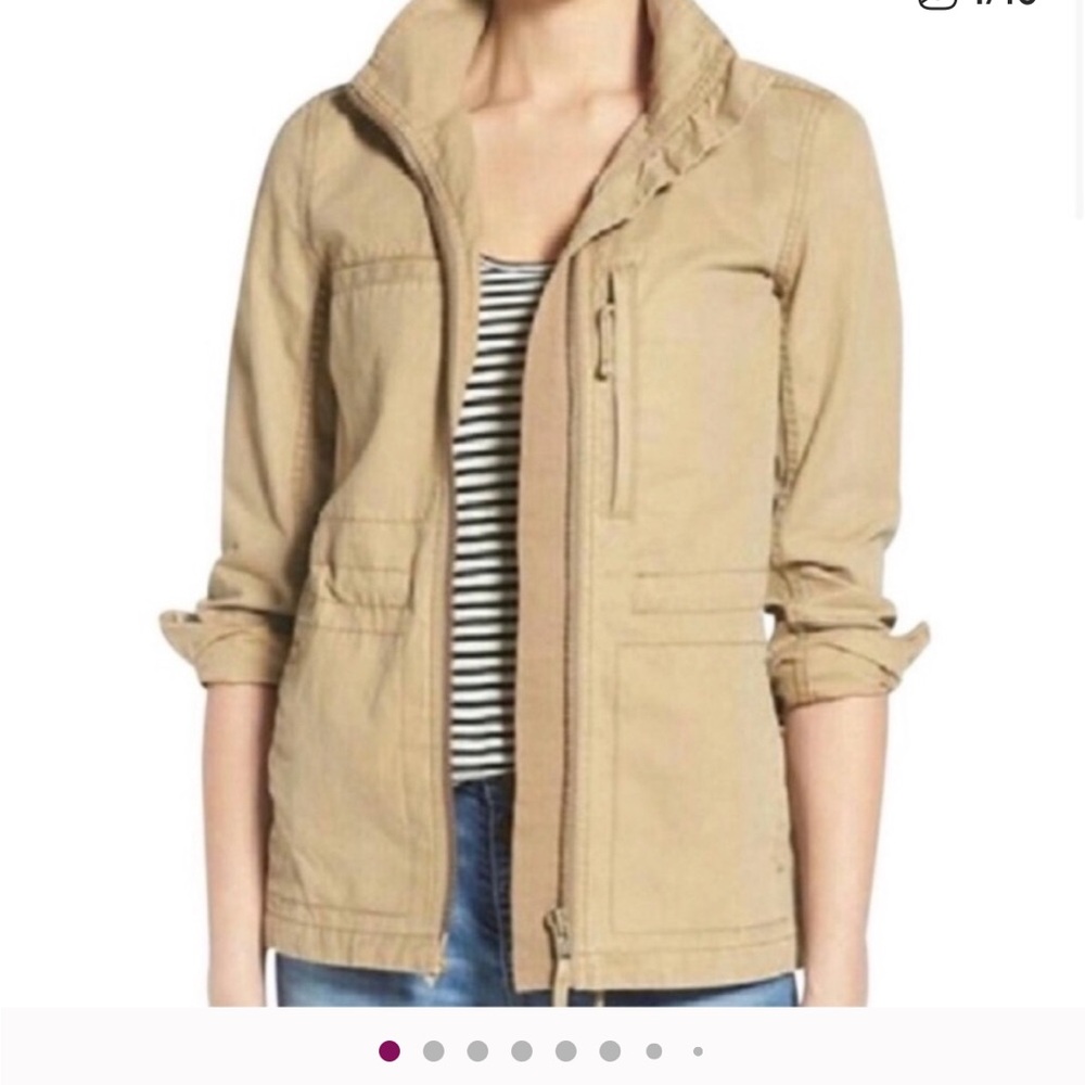 Madewell Khaki Cargo Fleet Utility Jacket Size Small